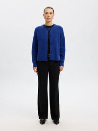 LONG-SLEEVED CARDIGAN, Dazzling Blue, highres