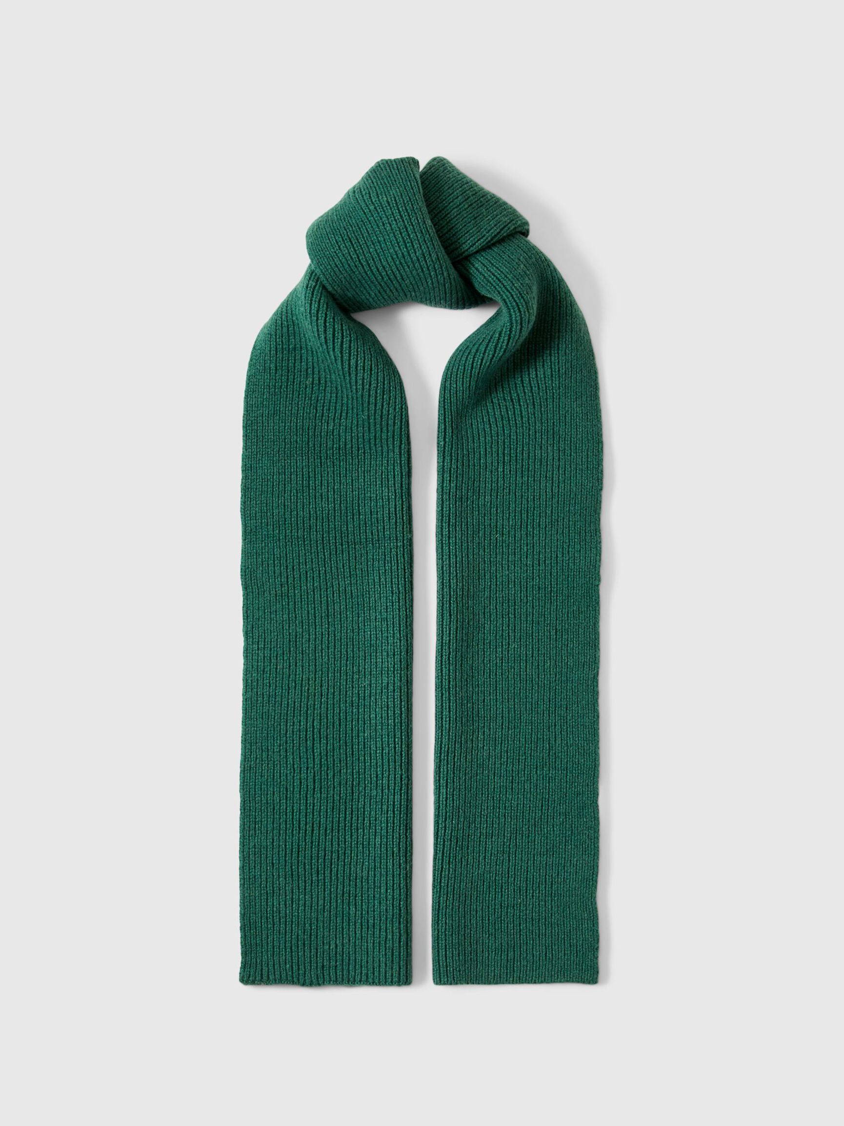 100% MERINO WOOL SCARF, Dark Green, highres