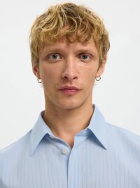 RELAXED FIT LANGARMHEMD, Della Robbia Blue, highres