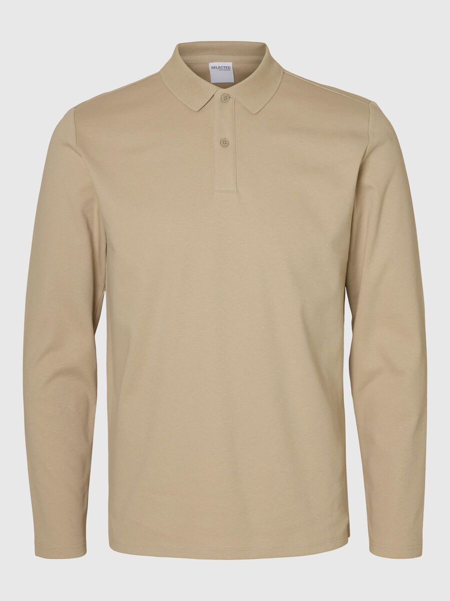 Selected LONG-SLEEVED POLO SHIRT, Pure Cashmere, highres - 16090424_PureCashmere_001.jpg