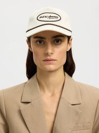 BESTICKTE CAP, Egret, highres