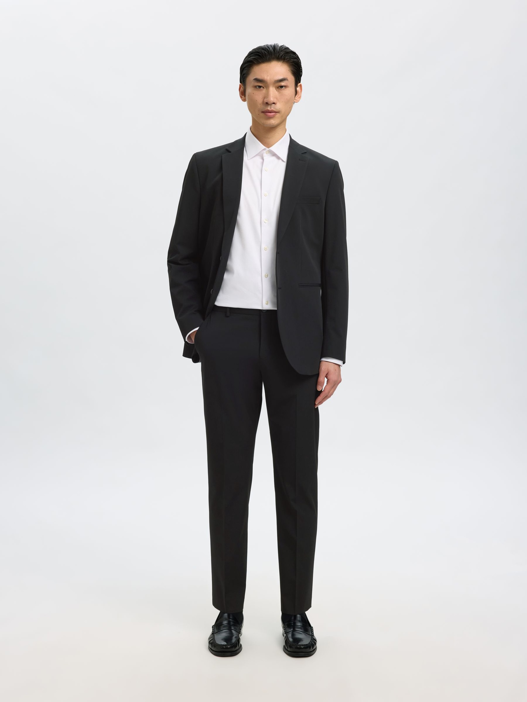 175 SLIM FIT TROUSERS, Black, highres