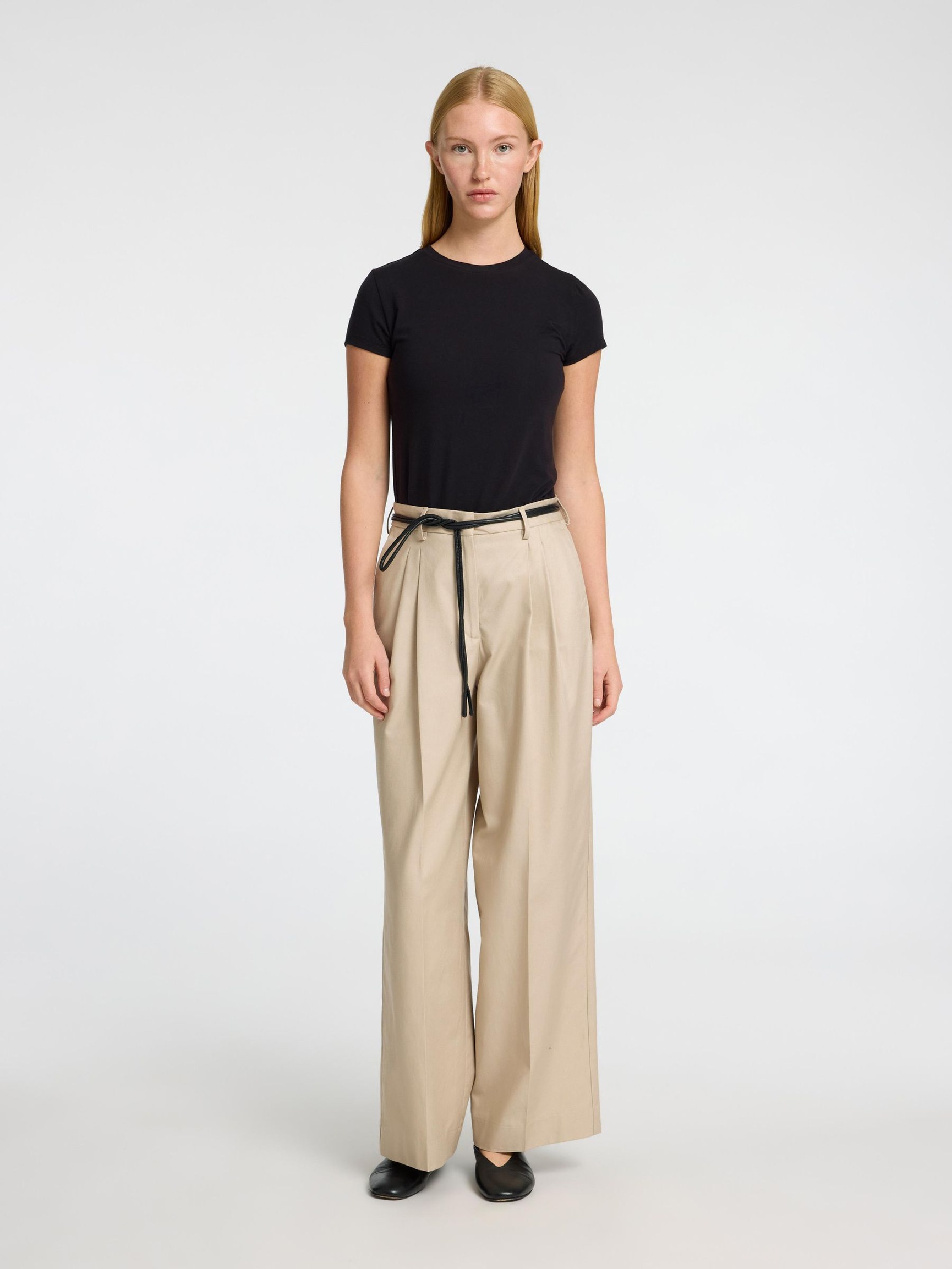 EXTRA WIDE LEG HIGH WAISTED TROUSERS, Island Fossil, highres
