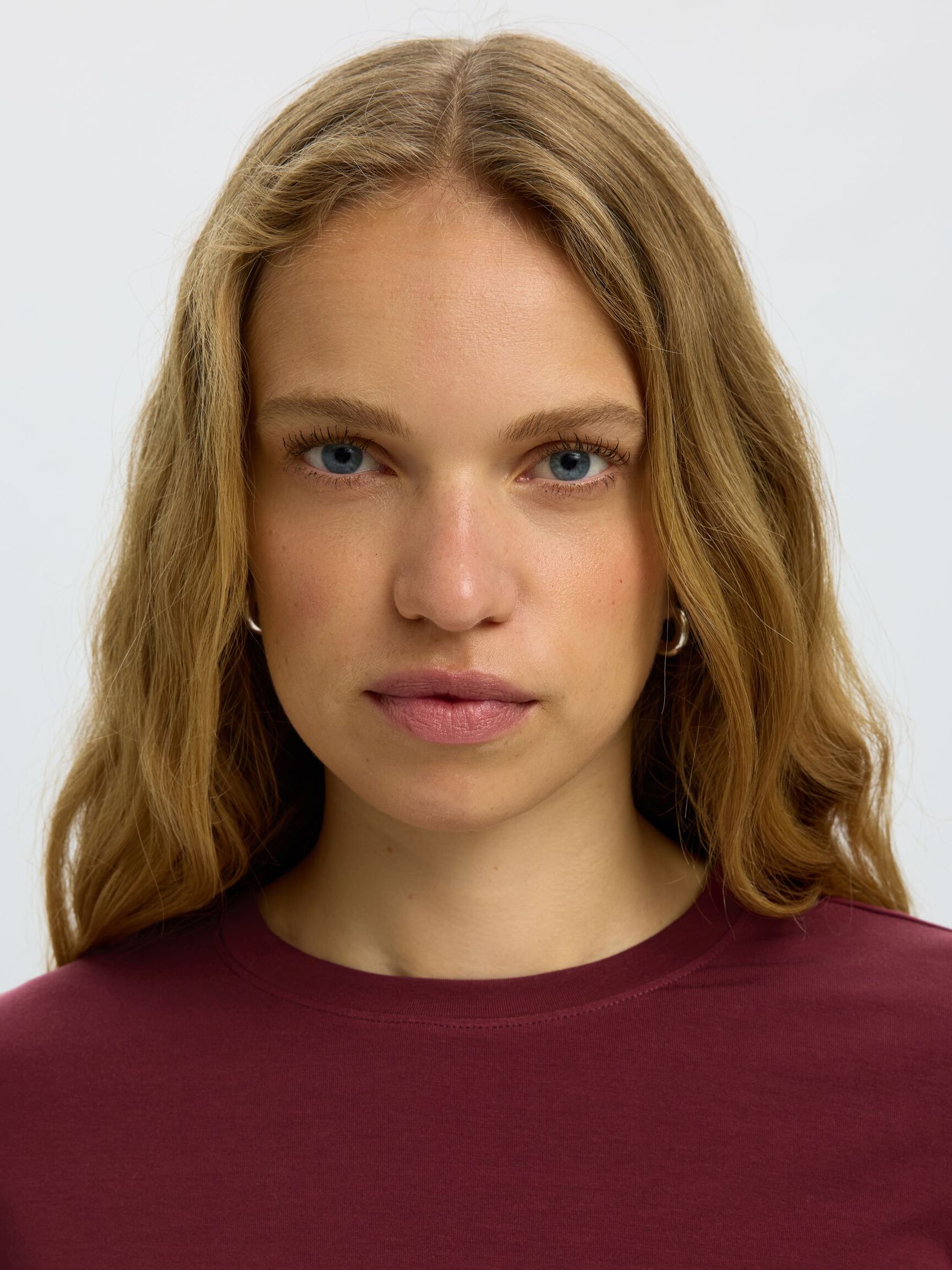 BASIC LANGARMSHIRT, Tawny Port, highres