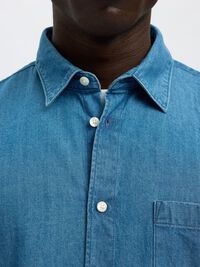 CAMICIA DI JEANS, Medium Blue Denim, highres