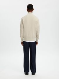 HØY GLIDELÅS PULLOVER, Oatmeal, highres