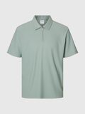 Selected HALF ZIP PLISSE POLO SHIRT, Iceberg Green, highres - 16094291_IcebergGreen_001.jpg