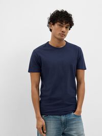 KORTÆRMET T-SHIRT, Navy Blazer, highres