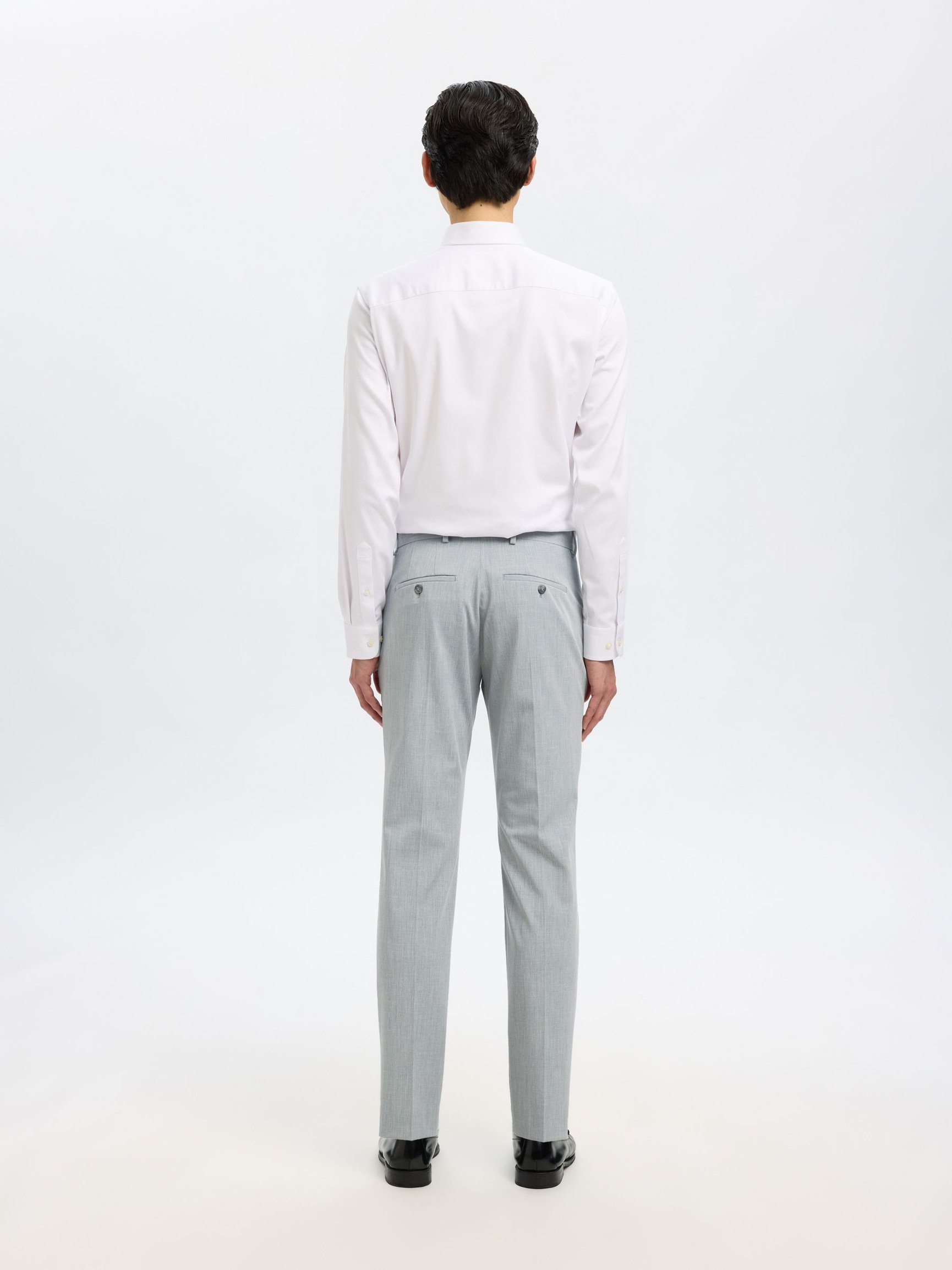 175 SLIM FIT HOSE, Light Grey Melange, highres