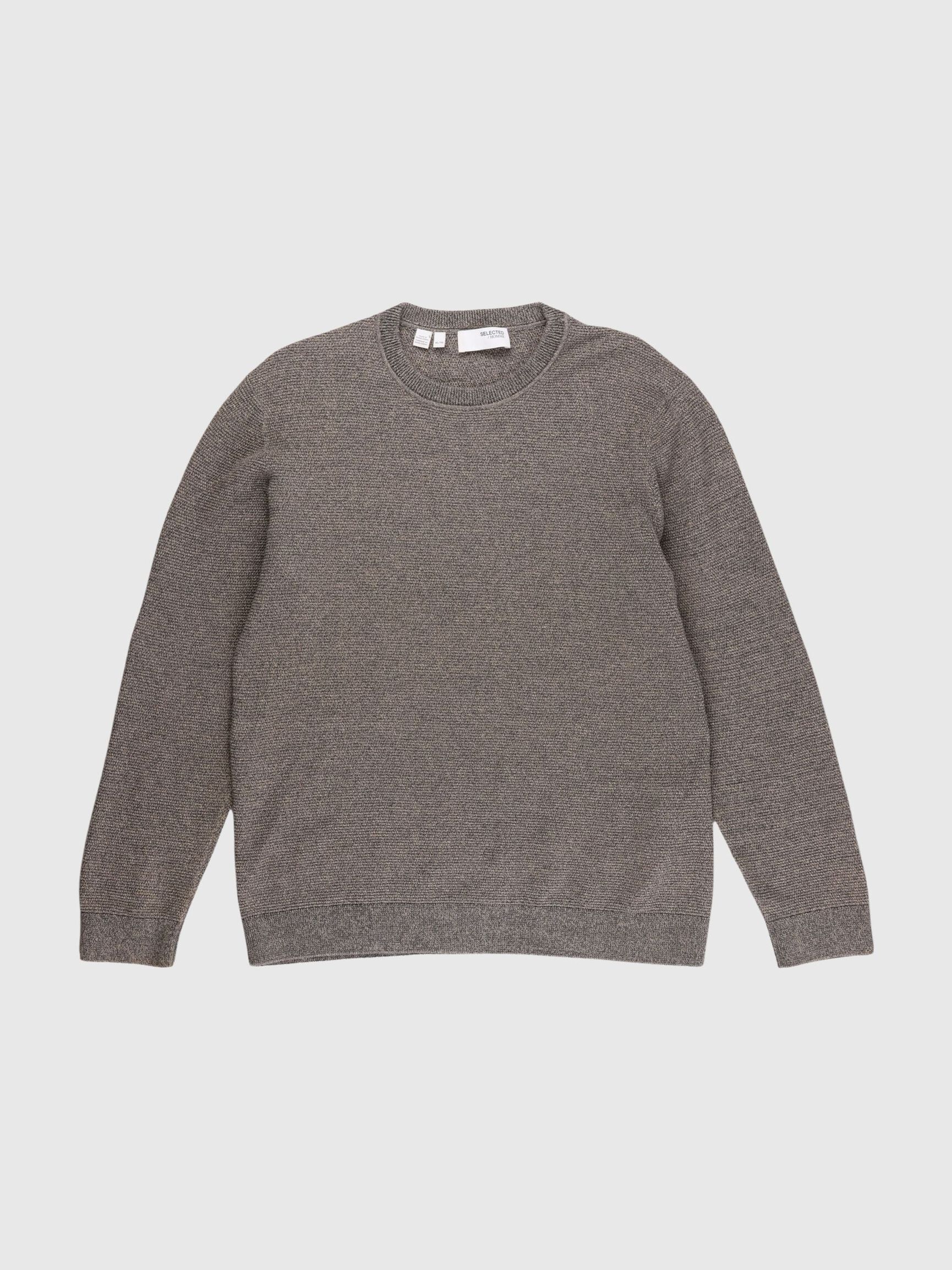 100% BOMULD SWEATER MED RUND HALS, Black, highres