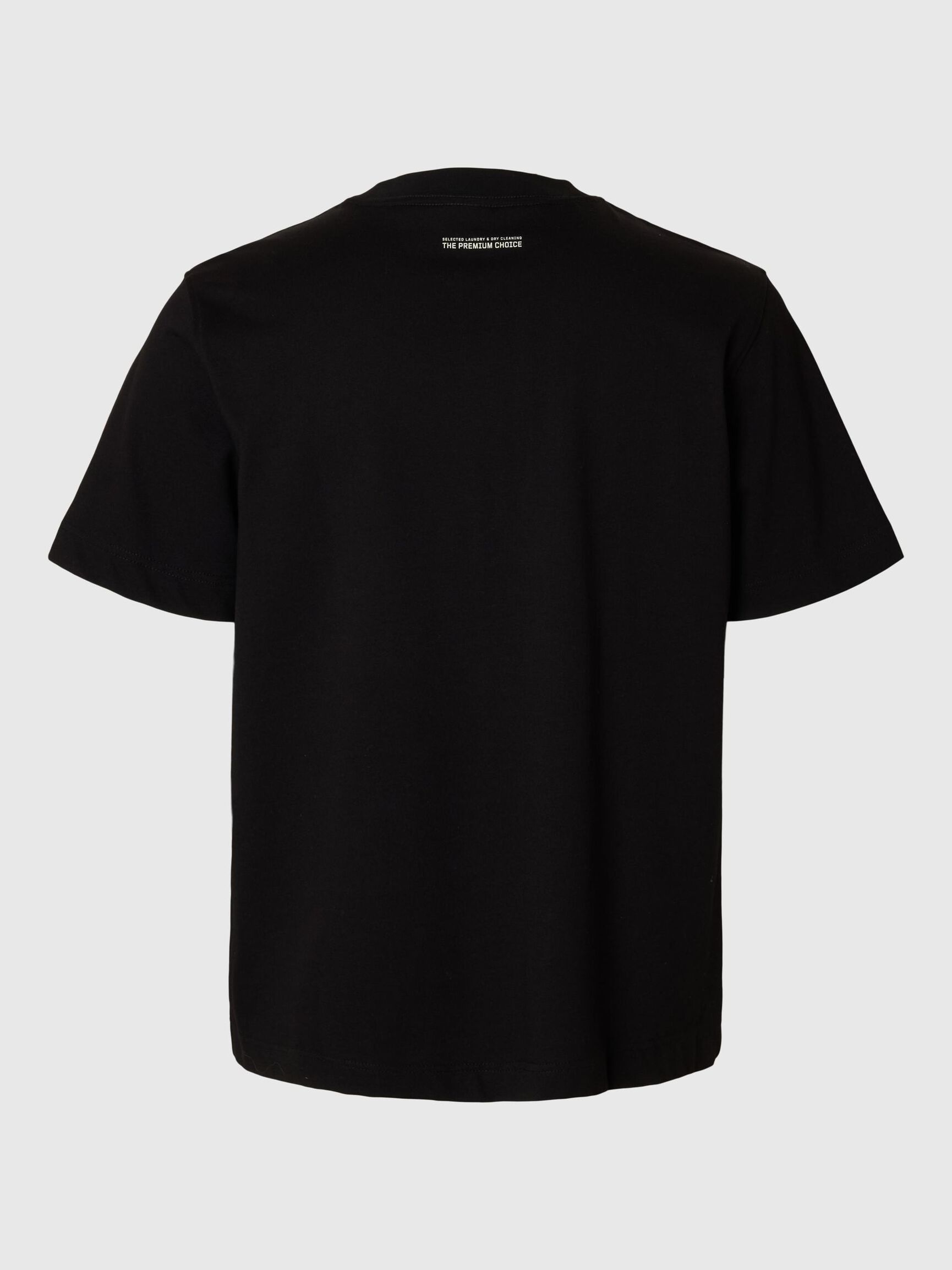 REGULAR FIT PRINTED CREWNECK T-SHIRT, Black, highres
