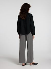 100% COTTON LONG SLEEVED SHIRT, Black, highres