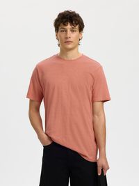 LINEN BLEND  T-SHIRT, Rose Dawn, highres