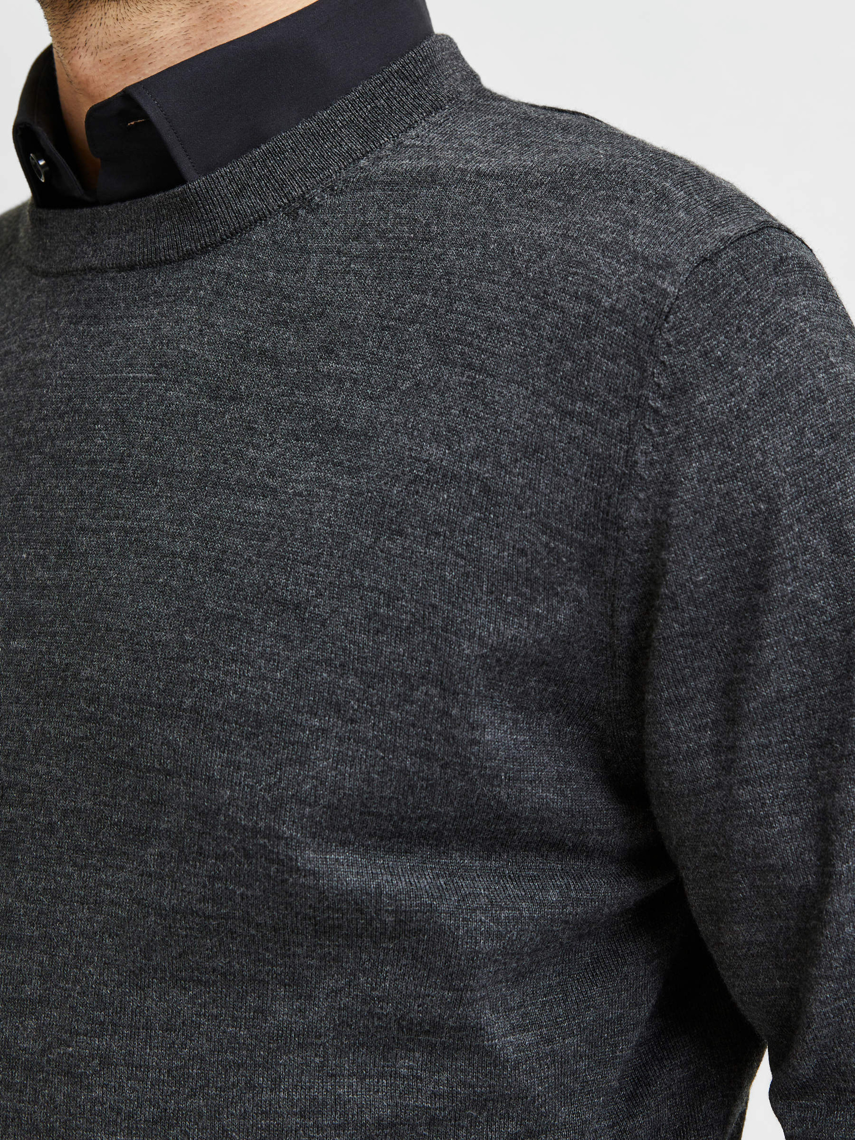 LÅNGÄRMAD TRÖJA, Medium Grey Melange, highres
