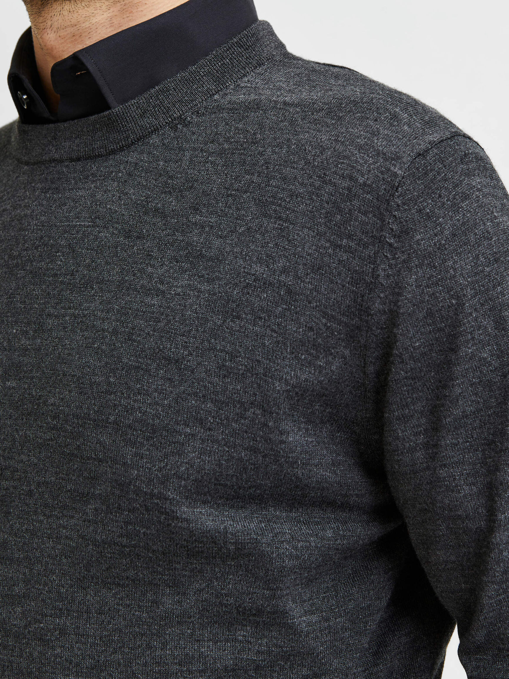 LÅNGÄRMAD TRÖJA, Medium Grey Melange, highres