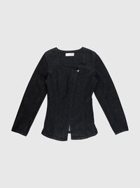 DENIM BLAZER, Black Denim, highres