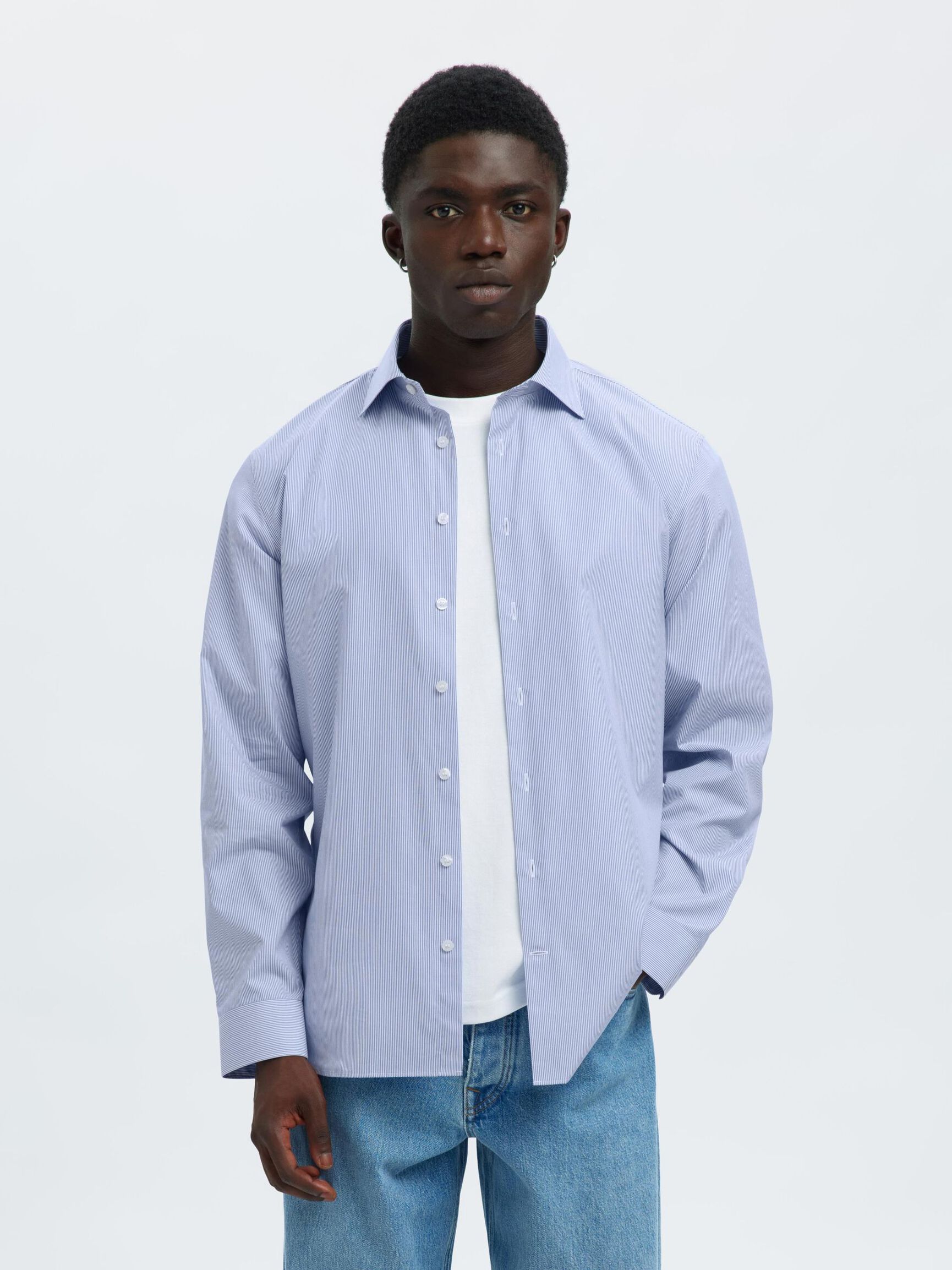 KOSZULKA SLIM FIT, Bright White, highres