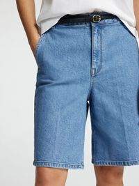 DENIM BERMUDA SHORTS, Medium Blue Denim, highres