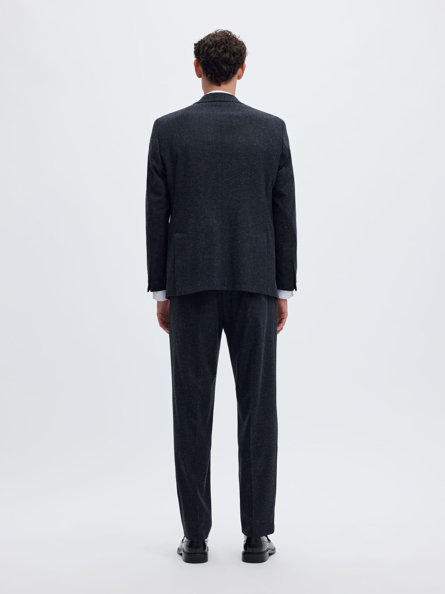 REGULAR FIT SINGLE-BREASTED BLAZER, Dark Sapphire, highres
