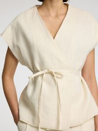 100% LEINEN TANKTOP, Birch, highres