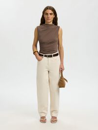 DRAPERT ERMELØS TOPP, Chocolate Chip, highres