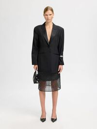 SEQUIN MIDI SKIRT, Black, highres