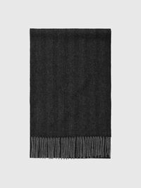 100% WOOL SCARF, Asphalt, highres
