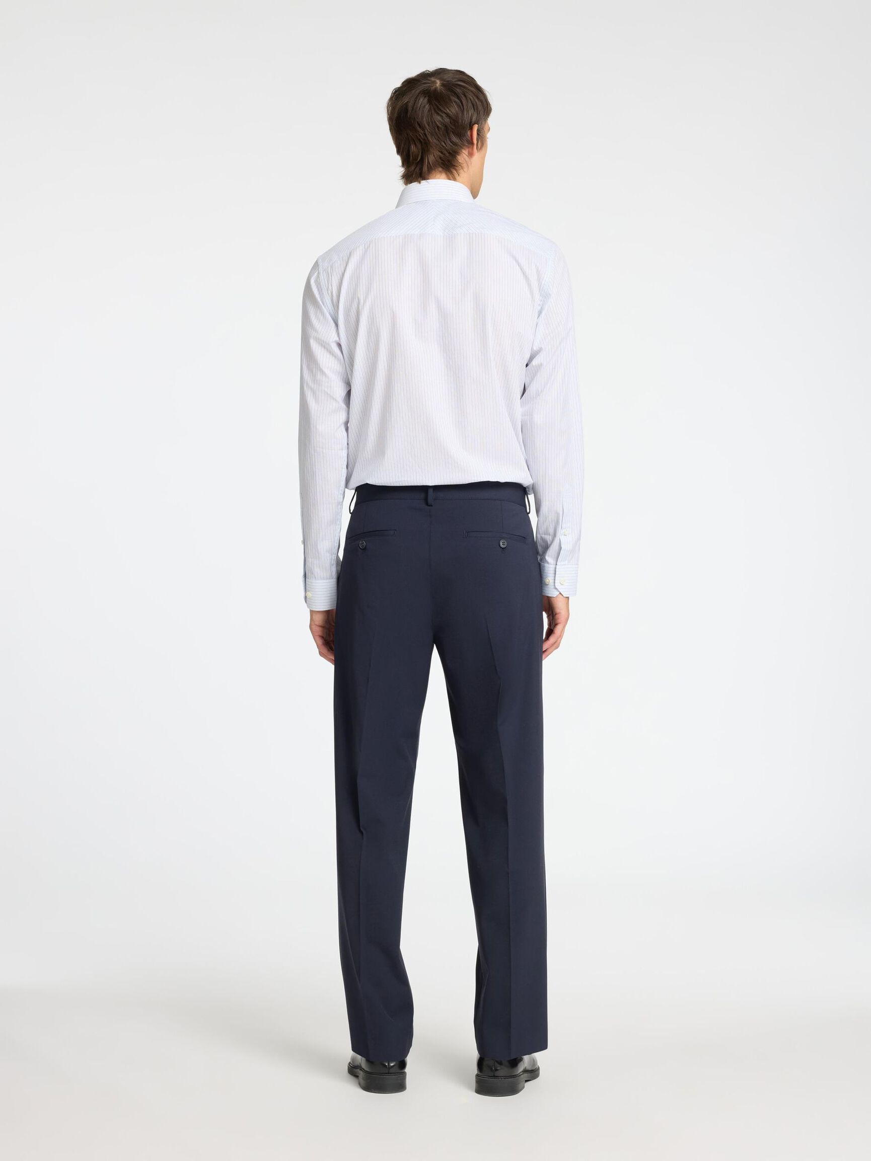 100% COTTON SLIM FIT SHIRT, Bright White, highres
