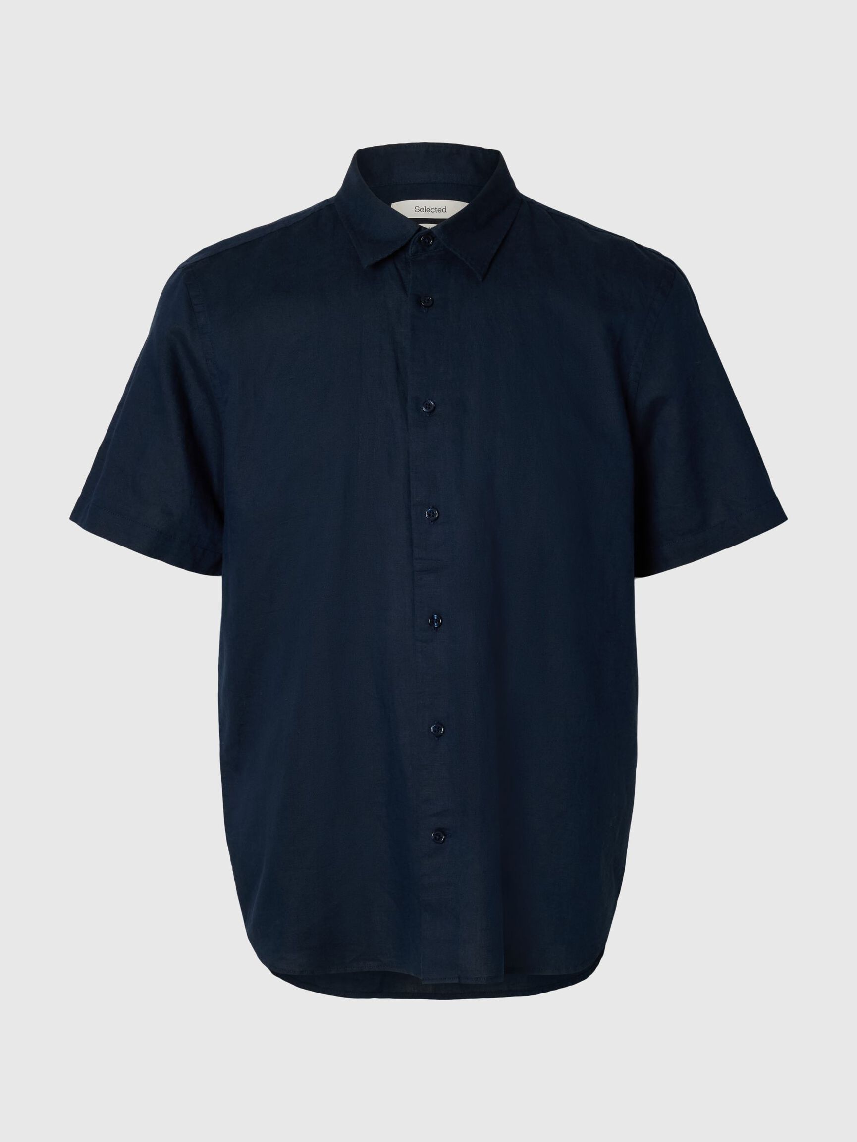 REGULAR FIT LINEN-BLEND SHIRT, Sky Captain, highres