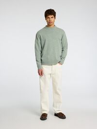 100% WOOL JUMPER, Iceberg Green, highres