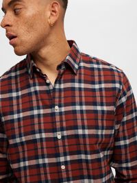 FLANNEL SHIRT, Burnt Henna, highres