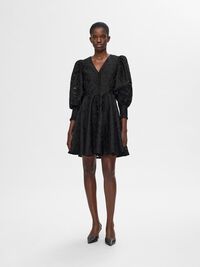 VESTITO CON MANICHE A SBUFFO, Black, highres