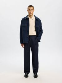 100% BAUMWOLL LANGARM-POLOSHIRT, Angora, highres