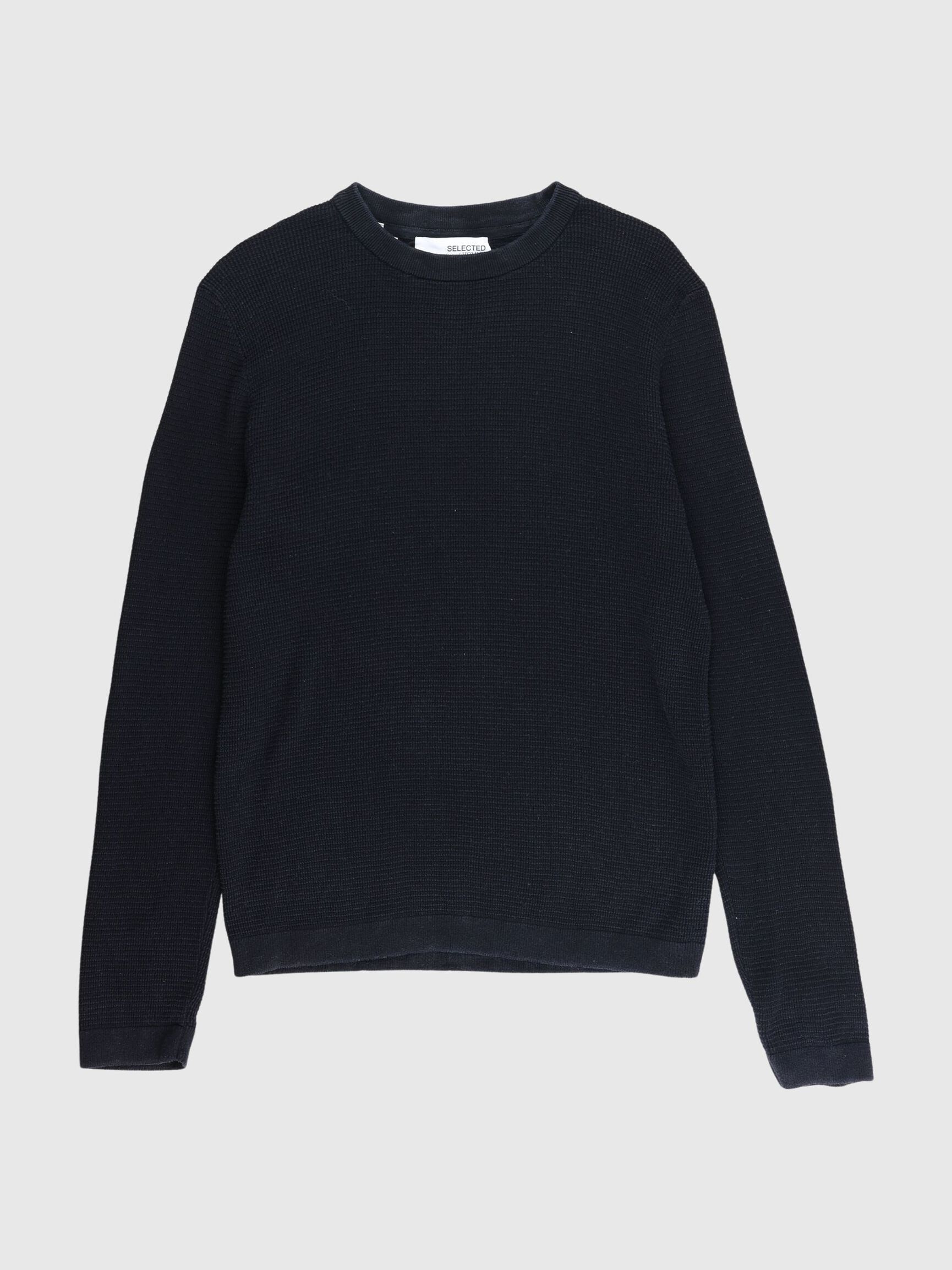 WAFELGEBREID SWEATER, Black, highres