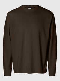 LOOSE FIT  LONG-SLEEVED T-SHIRT, Demitasse, highres