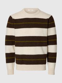 LONG-SLEEVED PULLOVER, Oatmeal, highres