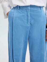 RELAXED FIT CORDUROY TROUSERS, Blissful Blue, highres