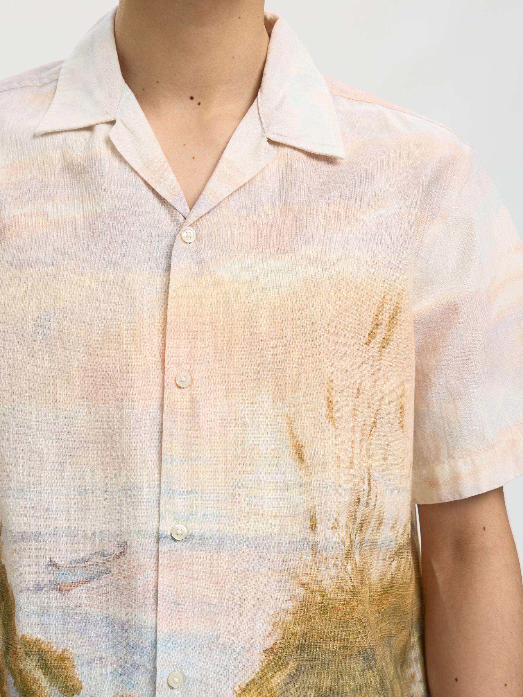 REGULAR FIT SHORT SLEEVED SHIRT, Dusty Blue, highres
