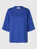 Selected ESSENTIAL OVERSIZED T-SHIRT, Dazzling Blue, highres - 16097896_DazzlingBlue_001.jpg
