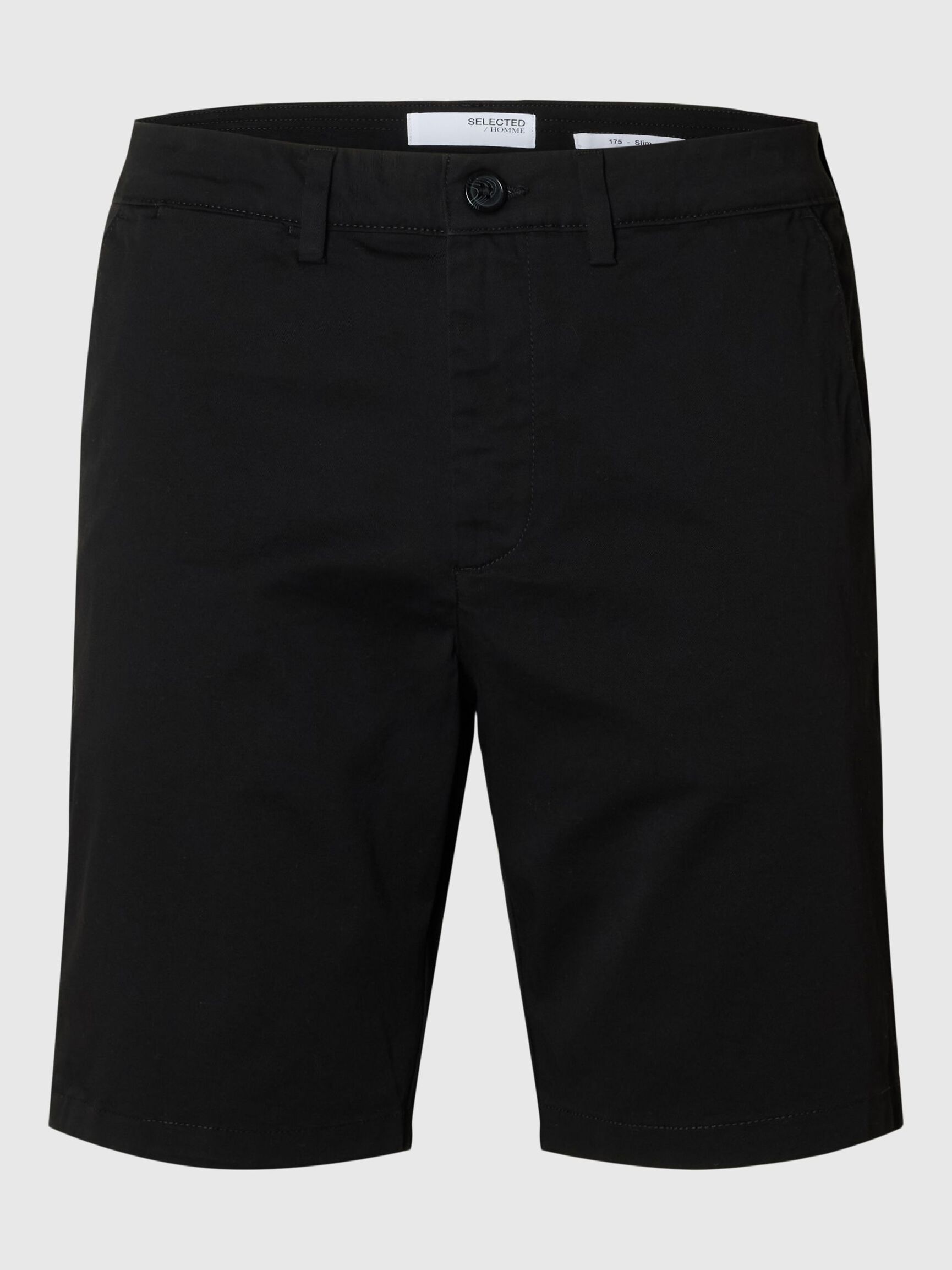 SLIM-FIT CHINO SHORTS, Black, highres