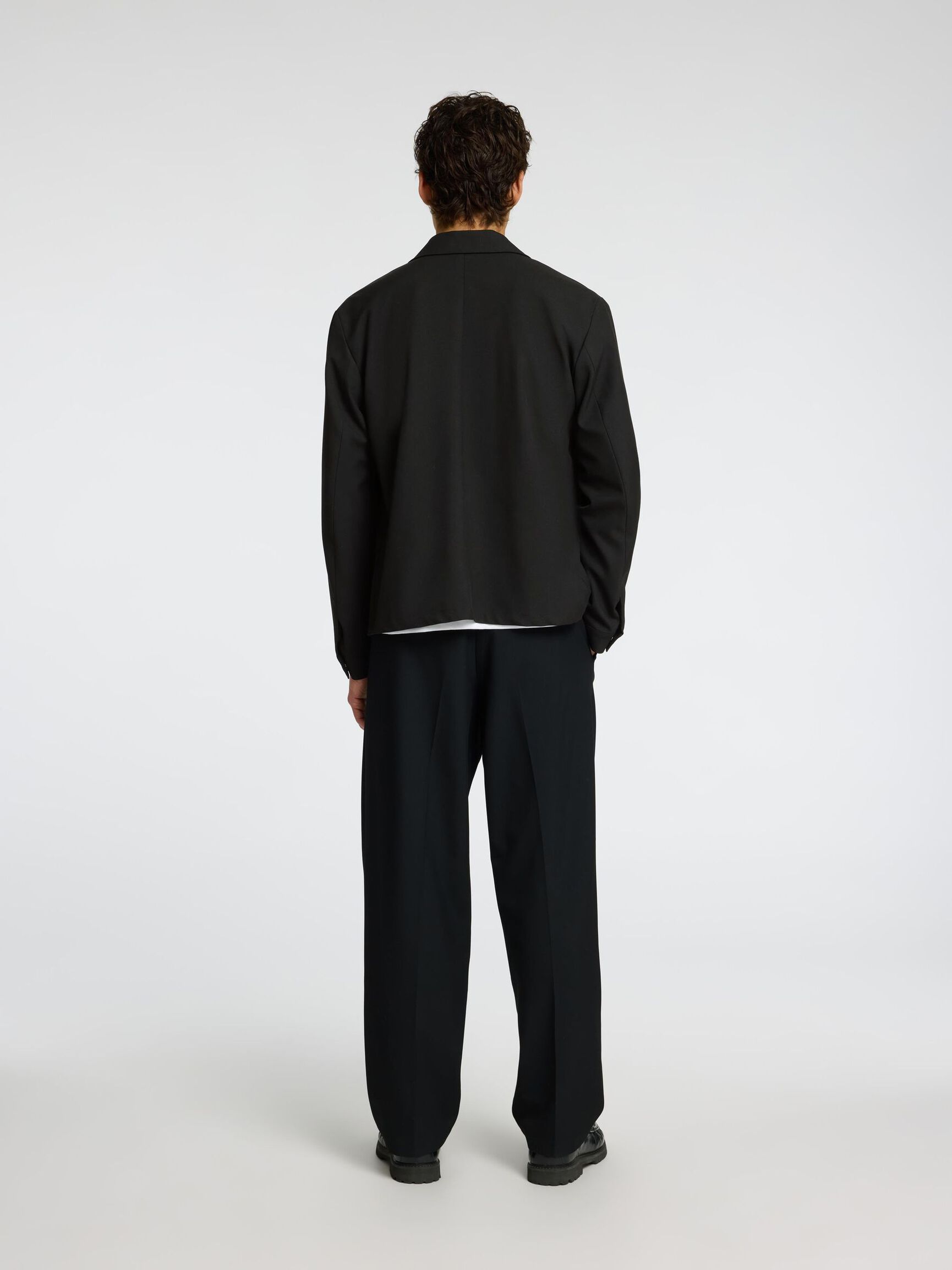 TAILORED OVERSHIRT, Black, highres