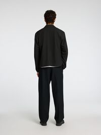 SKRÆDDERSYEDE OVERSHIRT, Black, highres