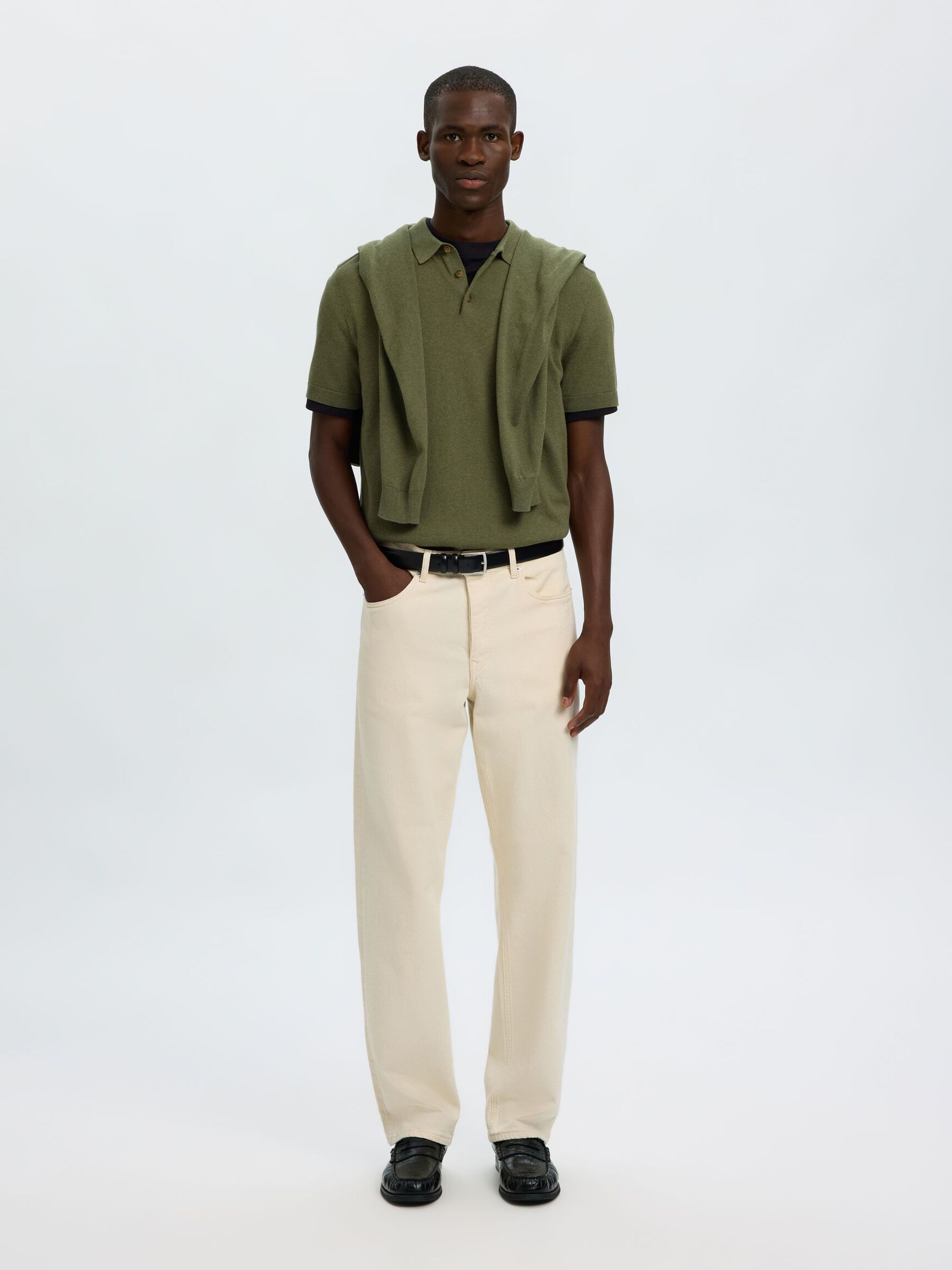 KNITTED POLO SHIRT, Kalamata, highres