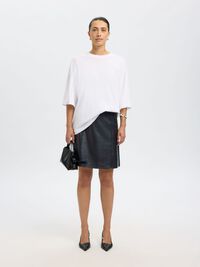 MINI JUPE EN CUIR, Black, highres
