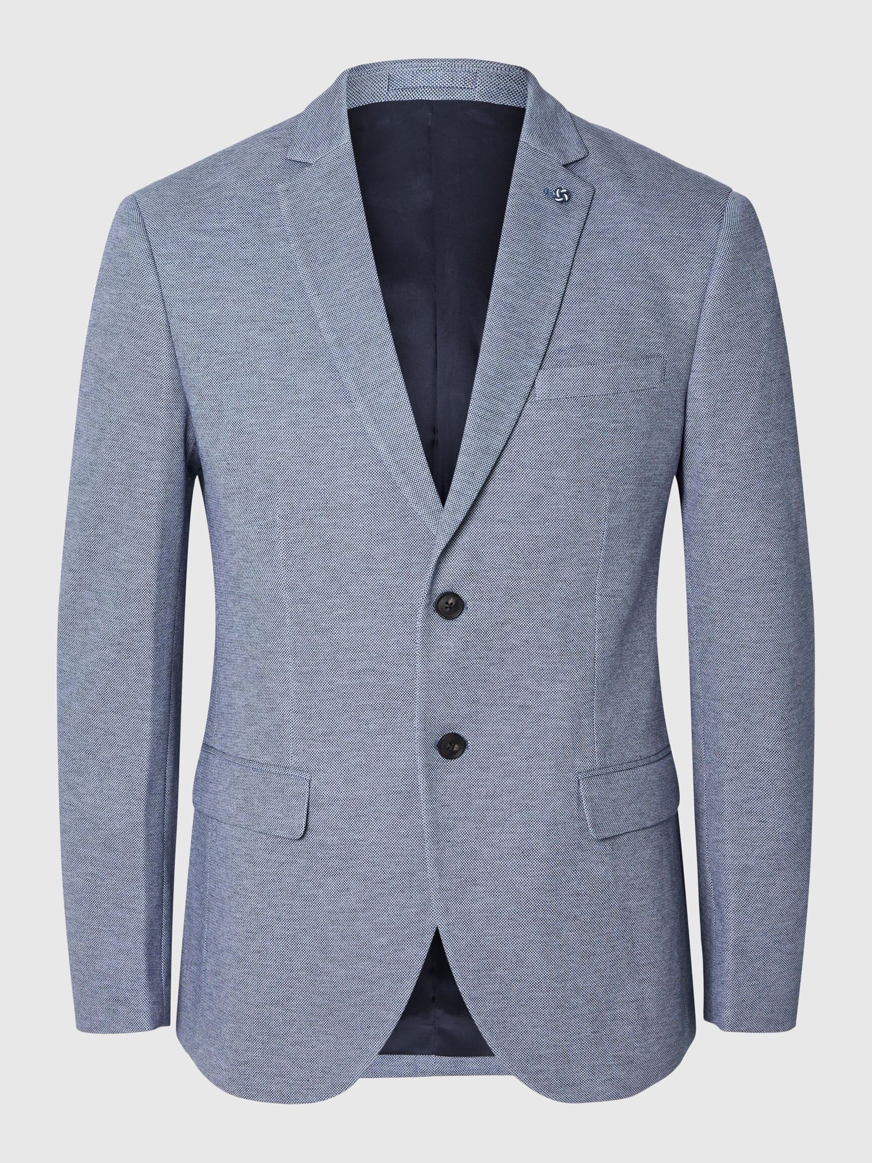 EINREIHIGER SLIM FIT BLAZER, Chambray Blue, highres
