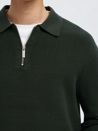 HALF-ZIP PULLOVER, Deep Forest, highres