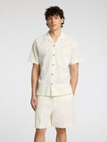 Selected 100% COTTON SHORT SLEEVED SHIRT, Egret, highres - 16096907_Egret_003.jpg