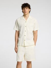ALGODÓN 100 % CAMISA DE MANGA CORTA, Egret, highres