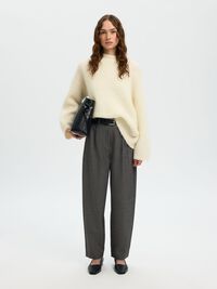 WOOL BLEND  PULLOVER, Birch, highres