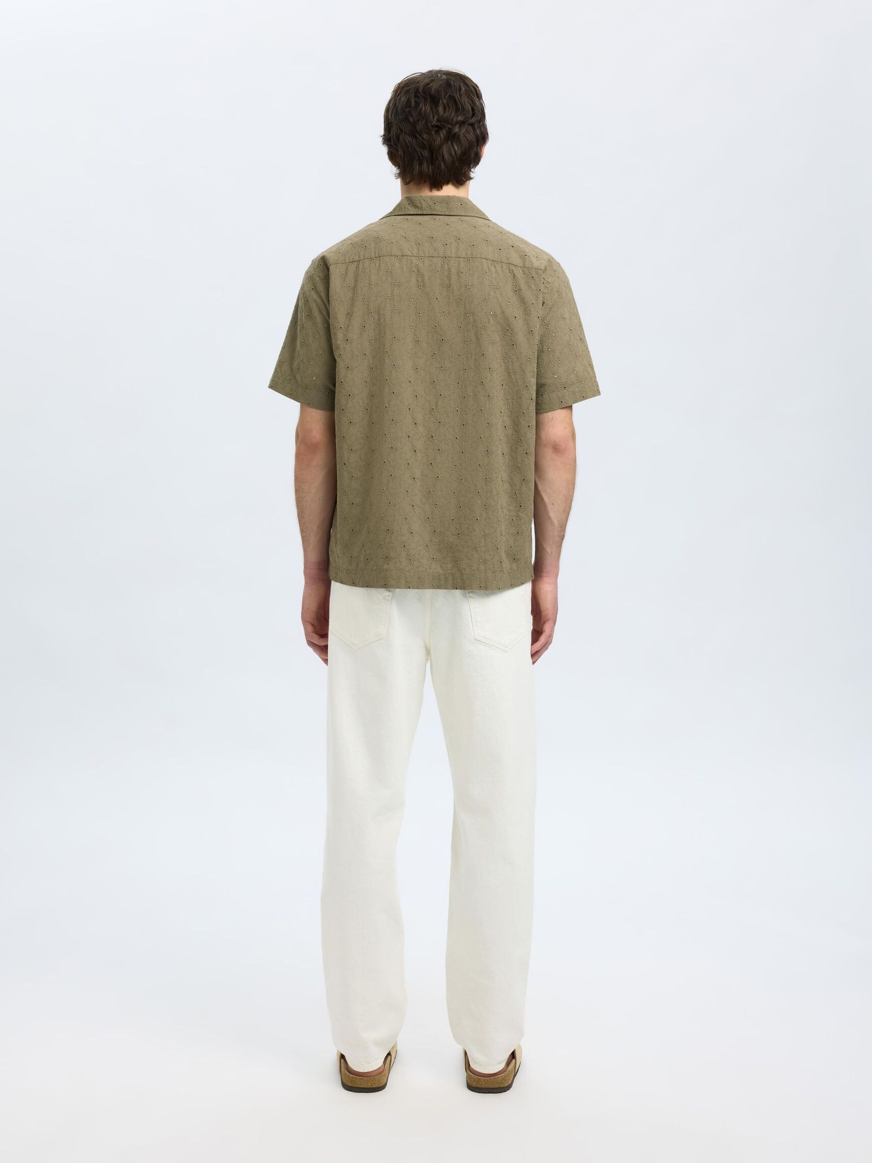 CAMICIA A MANICHE CORTE, Vetiver, highres